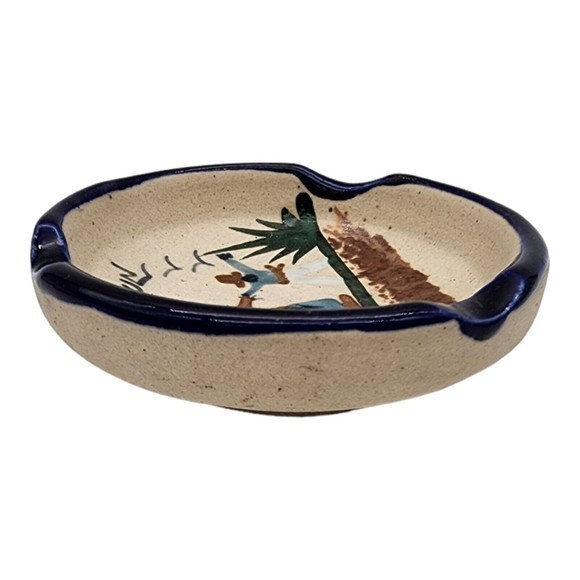 Ash‎ Tray Mexico Cactus Woman Boy Signed Ashtray - Picture 6 of 7